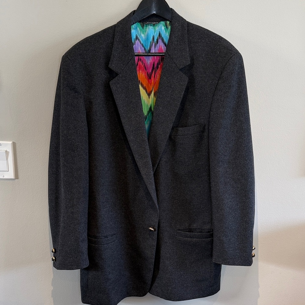 Versace Versus Medusa Buttons Gray Men's Blazer